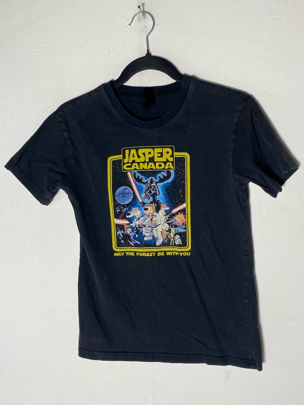 Jasper Canada Star Wars May The Forest Be With You Parody Graphic T Shirt Size S